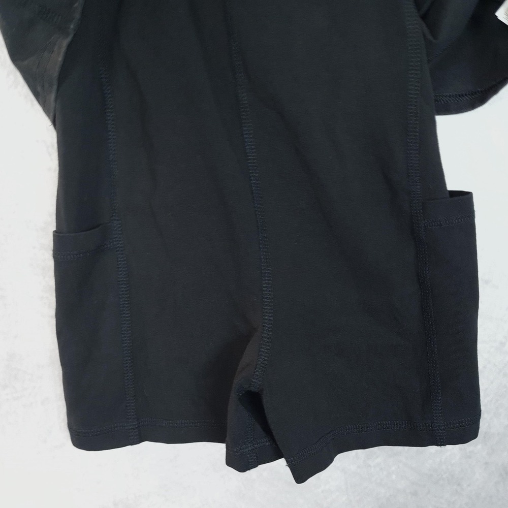 OFFLINE By Aerie Romper Womens XS Black V Neck Strappy Jersey Pockets One Piece - Picture 7 of 16